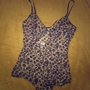 Sheer leopard bodysuit